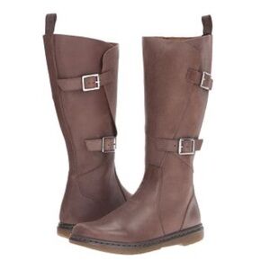 Dr. Martens Brown Leather Tall Buckle Riding Boots